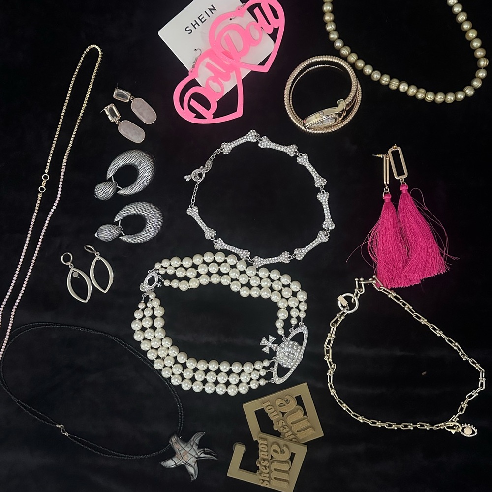 NOT FOR SALE 
Assorted Jewelry Set with Pink and Gold Accents